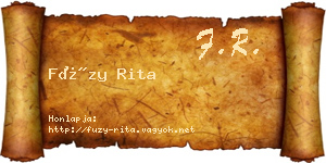 Füzy Rita névjegykártya