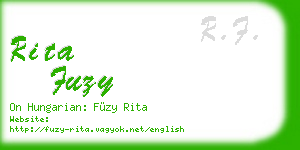 rita fuzy business card