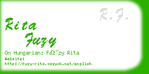 rita fuzy business card